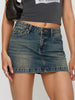 Vintage Button With Pockets High Waist Back Bow Print Slim Fit Short Mini Skirts Mssza