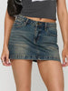 Vintage Button With Pockets High Waist Back Bow Print Slim Fit Short Mini Skirts Mssza