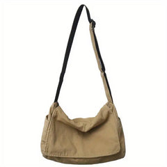 Vintage Canvas Teenager Versatile Shoulder Tote Messenger Crossbody Bag Mssza