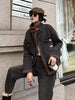 Vintage Denim Jacket And Harem Pants Two-Piece Set Mssza
