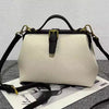 Vintage Doctor Bag Buckle Office Cowhide Genuine Leather Single Shoulder Crossbody Bag Mssza