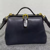 Vintage Doctor Bag Buckle Office Cowhide Genuine Leather Single Shoulder Crossbody Bag Mssza