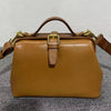 Vintage Doctor Bag Buckle Office Cowhide Genuine Leather Single Shoulder Crossbody Bag Mssza