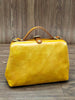 Vintage Doctor Bag Buckle Office Cowhide Genuine Leather Single Shoulder Crossbody Bag Mssza