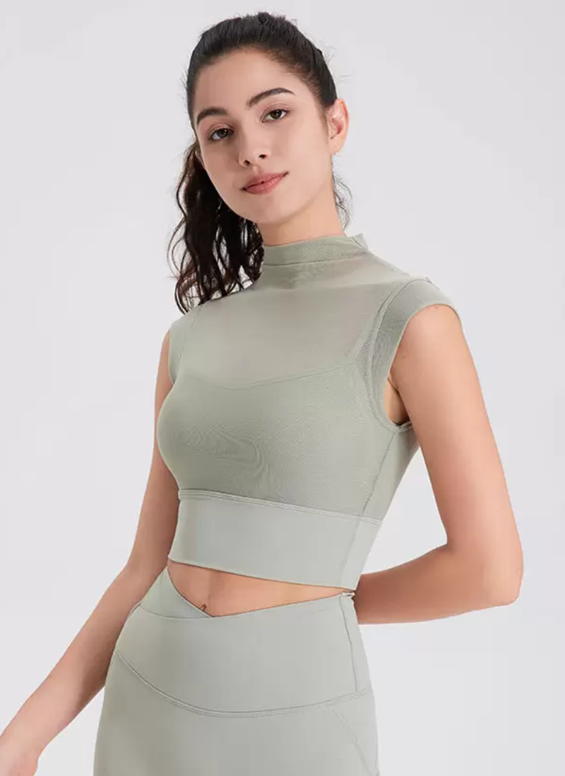 Vintage Sporty Top Round Neck Cap Sleeves Outdoor In Solid T-Shirt Mssza