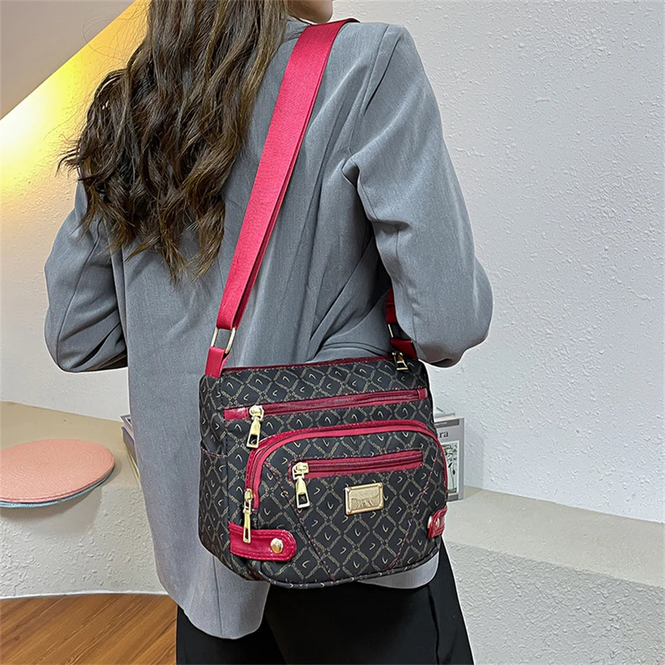 Vintage High Quality er Shopper Sac A Main Many Pockets Messenger Crossbody Shoulder Handbags and Purses Mssza
