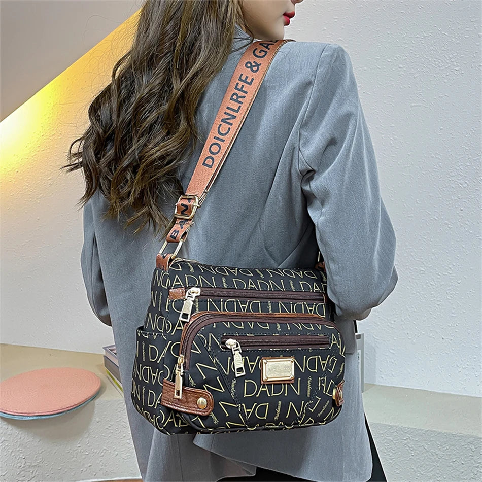 Casual High Quality er Shopper Sac A Main Many Pockets Messenger Crossbody Shoulder Handbags and Purses Mssza