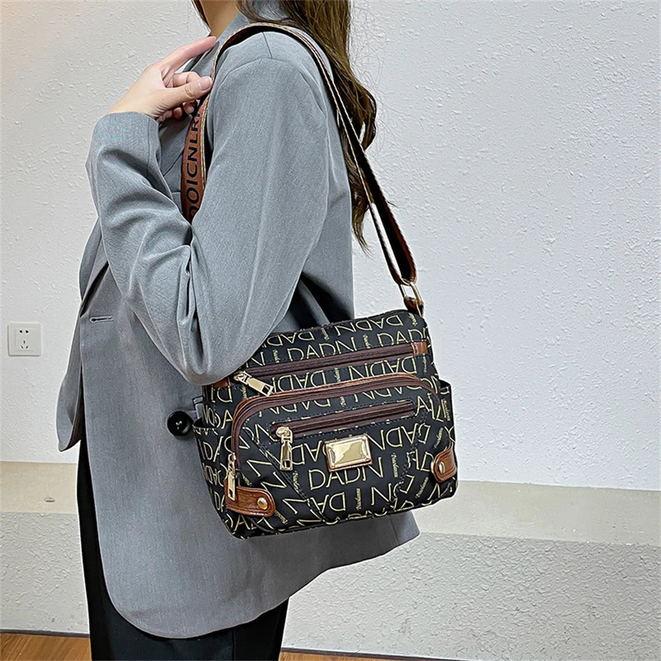 Casual High Quality er Shopper Sac A Main Many Pockets Messenger Crossbody Shoulder Handbags and Purses Mssza