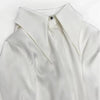 Vintage Lantern Long Sleeve Turn Down Collar Office Lady Silk Shirt Mssza