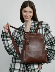 Vintage Large Capacity Business Travel Rucksack Vegetable Tanned Cowhide Leather Top Layer Designer Bag Mssza