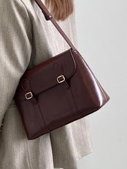 Vintage Large Capacity Ladies Tote Purse Pu Leather Messenger Shoulder Bag Mssza