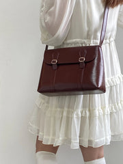 Vintage Large Capacity Ladies Tote Purse Pu Leather Messenger Shoulder Bag Mssza