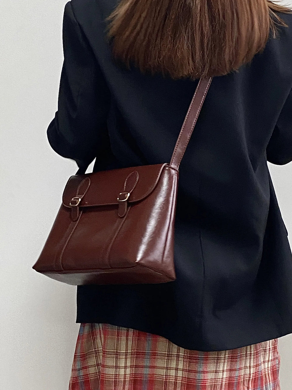 Vintage Large Capacity Ladies Tote Purse Pu Leather Messenger Shoulder Bag Mssza