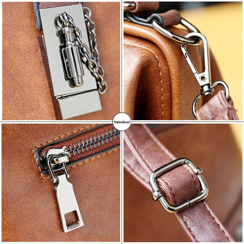 Vintage Leather Rivet Small Crossbody Bag Mssza