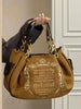 Vintage Letter Gothic Large Capacity Casual Crossbody Tote Bag Mssza