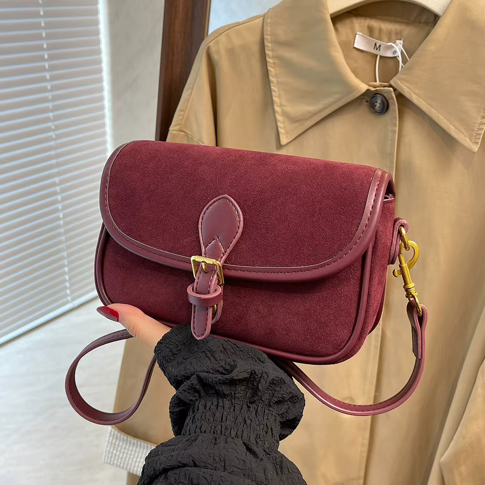 Vintage Luxury Solid Buckle Underarm Shoulder Bags Mssza