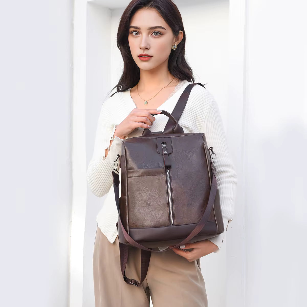 Vintage Multi-functional Rucksack Unique Design Backpack Mssza