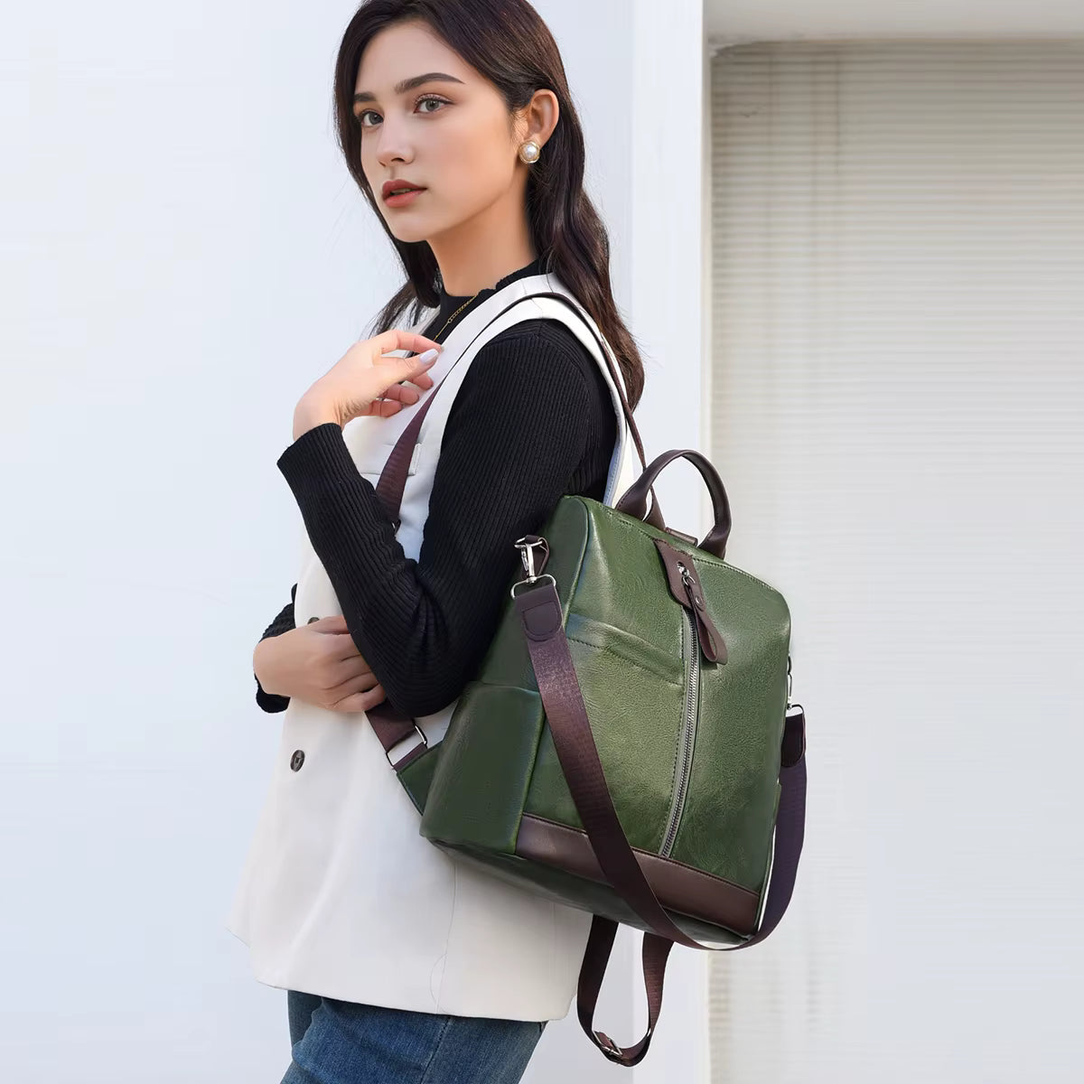 Vintage Multi-functional Rucksack Unique Design Backpack Mssza