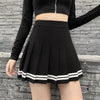 Vintage Patchwork Gothic Pleated High Waist Mini Skirts Streetwear Mssza