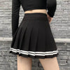 Vintage Patchwork Gothic Pleated High Waist Mini Skirts Streetwear Mssza