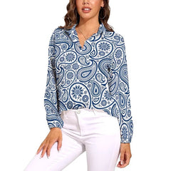 Vintage Print Single Breasted Regular Fit Long-Sleeve Shirt Mssza