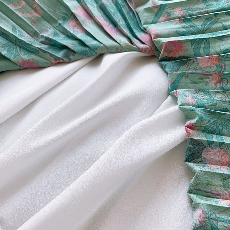 Vintage Printing Long Midi Skirt Mssza