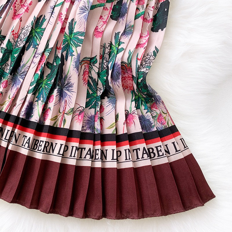 Vintage Printing Long Midi Skirt Mssza