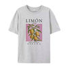 Vintage Short Sleeve West Coast Slight Stretch Lemon Fruit Printed T-Shirt Mssza