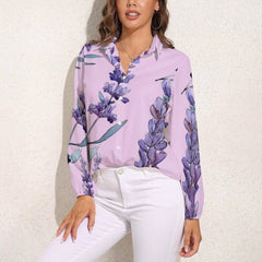 Vintage Single Breasted Graphic Printed Shirts Blouse Mssza