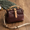 Vintage Soft Cowhide Genuine Leather Versatile Bucket Handbags Mssza
