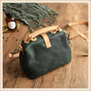 Vintage Soft Cowhide Genuine Leather Versatile Bucket Handbags Mssza