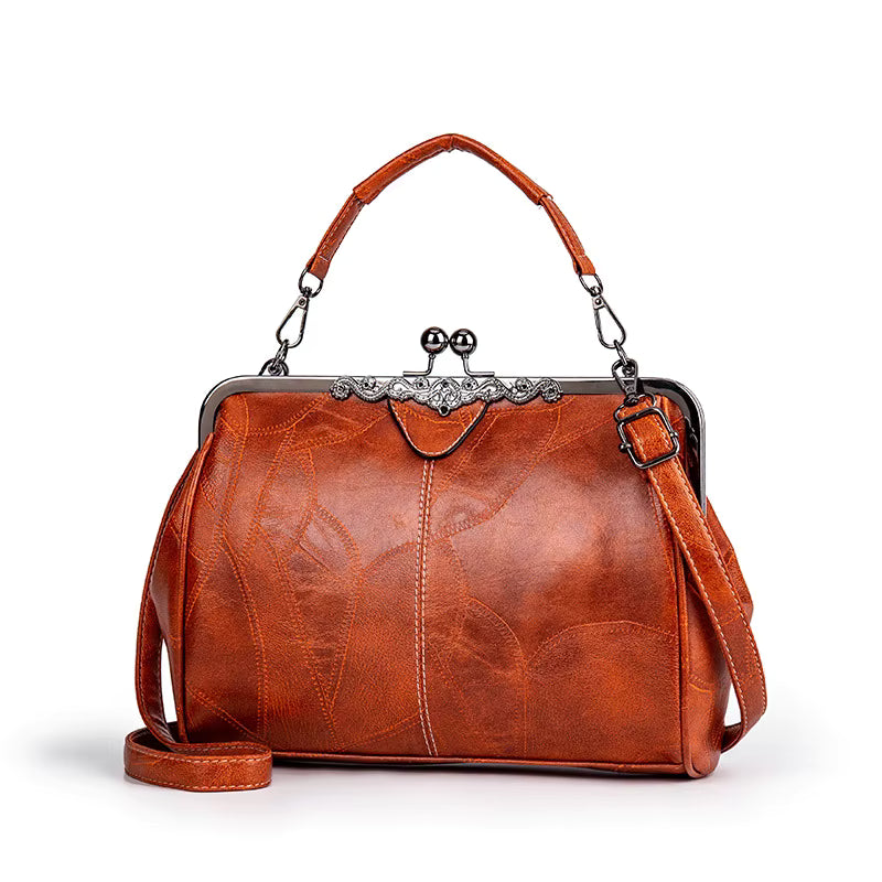 Vintage Soft Leather Evening Wallet Shopping Crossbody Hobos Bag Mssza