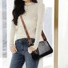 Vintage Soft Leather Interior Slot Pocket Crossbody Messenger Bag Mssza
