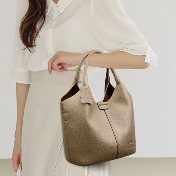 Vintage Soft Leather Luxury Designer Ladies Large Capacity Bags Mssza