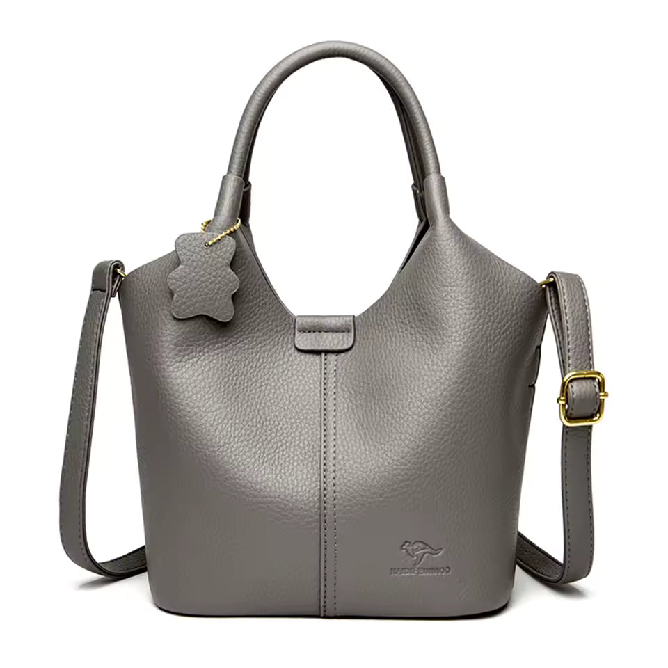 Vintage Soft Leather Luxury Designer Ladies Large Capacity Bags Mssza