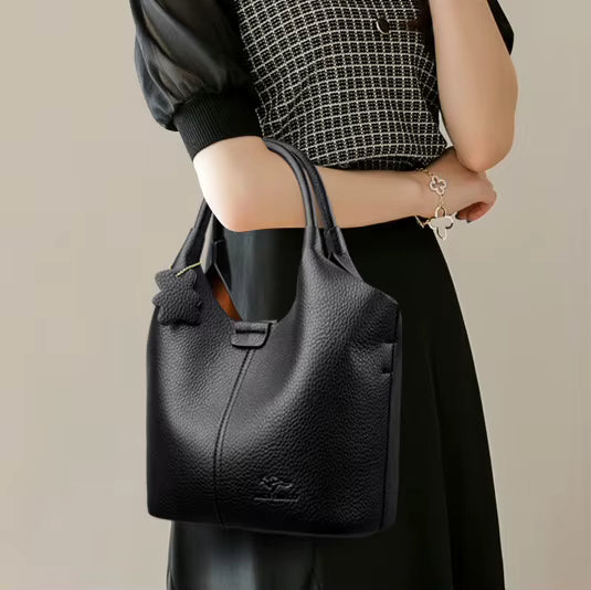 Vintage Soft Leather Luxury Designer Ladies Large Capacity Bags Mssza
