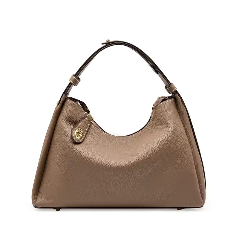 Vintage Soft Leather Messenger Leather Big Capacity Handbag Mssza