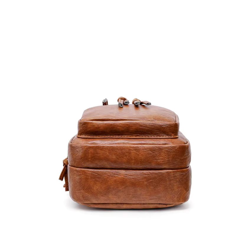 Vintage Soft PU Leather Multifunction Messenger Bag Small Square Bag Mssza