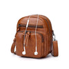 Vintage Soft PU Leather Multifunction Messenger Bag Small Square Bag Mssza