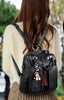 Vintage Solid Soft Leather Back Pack Travel Luxury 3-in-1 Bag Mssza