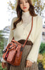 Vintage Solid Soft Leather Back Pack Travel Luxury 3-in-1 Bag Mssza