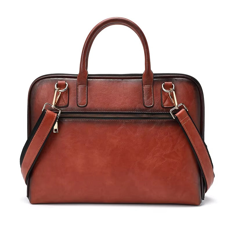 Casual Split Leather High Quality Shoulder Bag Mssza