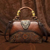Vintage Style Flower Pattern PU Material Shoulder Bag Mssza