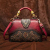 Vintage Style Flower Pattern PU Material Shoulder Bag Mssza