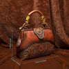 Vintage Style Flower Pattern PU Material Shoulder Bag Mssza