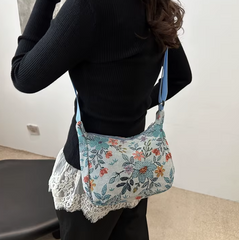 Vintage Versatile Literary Prints Crossbody Shoulder Bag Mssza