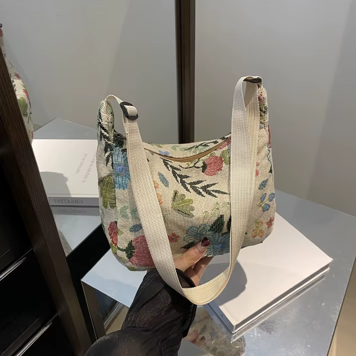 Vintage Versatile Literary Prints Crossbody Shoulder Bag Mssza