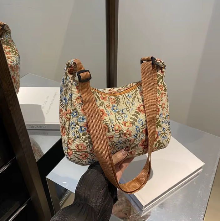Vintage Versatile Literary Prints Crossbody Shoulder Bag Mssza