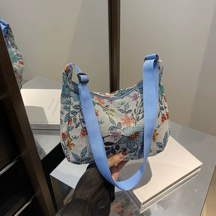Vintage Versatile Literary Prints Crossbody Shoulder Bag Mssza
