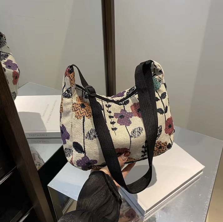 Vintage Versatile Literary Prints Crossbody Shoulder Bag Mssza